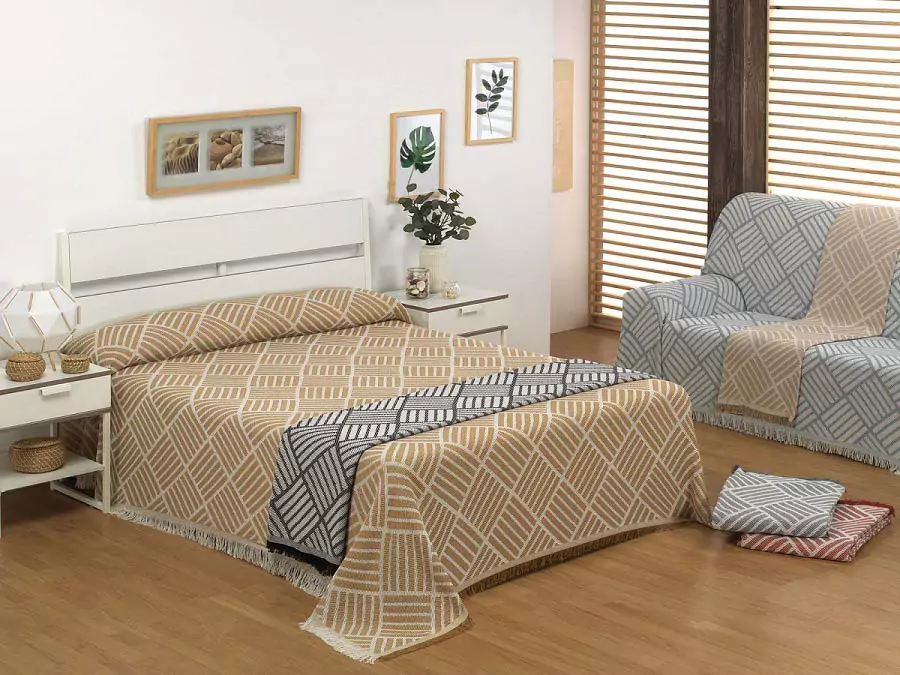 Una colcha multiusos plaid de la marca española Rustika